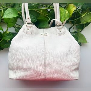 Cole Haan - Large white leather bag.